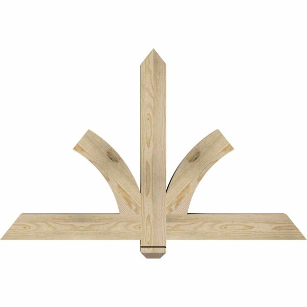 Ekena Millwork Redmond Rough Sawn Timber Gable Bracket, Douglas Fir, 48"W x 30"H x 4"D x 4"F, 15/12 Pitch GBW048X30X0404RED00RDF - main